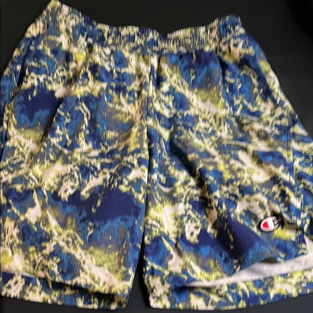 Champion Men's Athletic Shorts - Blue, Yellow, White